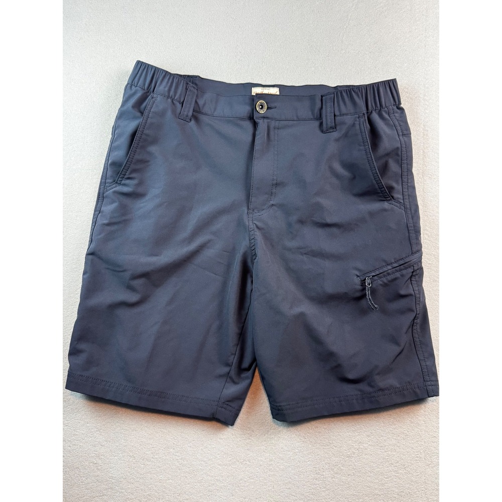 Weatherproof Vintage Mens Navy Blue Utility Cargo Shorts Size 32 Stretch 1870439